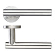 High quality image of the Zoo Hardware - 19mm Straight T-Bar Lever - Push On Rose - 52mm Dia - Grade 201 - Stain Stainless Steel | Sku. zcs2130ss | available to order from Trade Door Handles.
