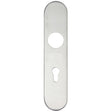 High quality image of the Zoo Hardware - Radius Cover plate for 19 mm and 22mm RTD Lever on Backplate - Din Euro Profile/72mm Centres - SSS | Sku. zcs31eprss72 | available to order from Trade Door Handles.