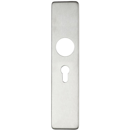High quality image of the Zoo Hardware - Cover plate for 19 mm and 22mm RTD Lever on Backplate - Euro Profile 47.5mm - Polished Stainless Steel | Sku. zcs31epss | available to order from Trade Door Handles.