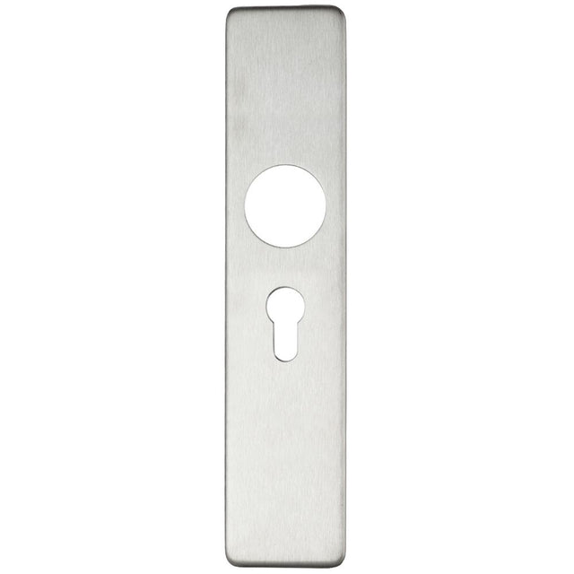 High quality image of the Zoo Hardware - Cover plate for 19 mm and 22mm RTD Lever on Backplate - Euro Profile 47.5mm - Polished Stainless Steel | Sku. zcs31epss | available to order from Trade Door Handles.