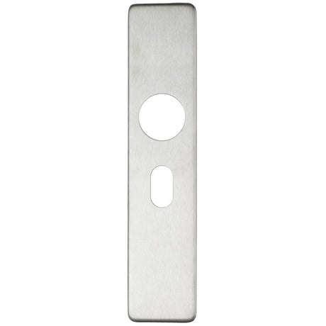 High quality image of the Zoo Hardware - Cover plate for 19 mm and 22mm RTD Lever on Backplate - Oval Profile 48.5mm - Polished Stainless Steel | Sku. zcs31opss | available to order from Trade Door Handles.