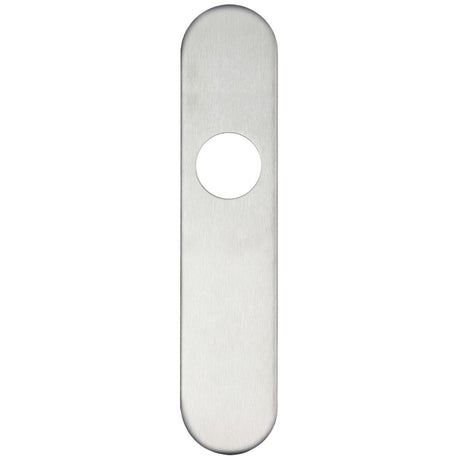 High quality image of the Zoo Hardware - Radius Cover plate for 19 mm and 22mm RTD Lever on Backplate - Latch - Stain Stainless Steel | Sku. zcs32rss | available to order from Trade Door Handles.