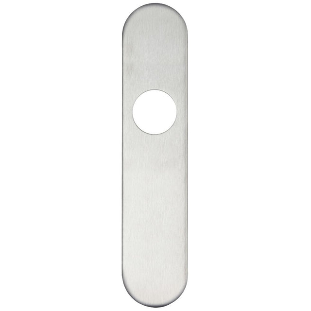 High quality image of the Zoo Hardware - Radius Cover plate for 19 mm and 22mm RTD Lever on Backplate - Latch - Stain Stainless Steel | Sku. zcs32rss | available to order from Trade Door Handles.