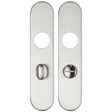 High quality image of the Zoo Hardware - Radius Cover plate for 19 mm and 22mm RTD Lever on Backplate - Bathroom 57mm - Stain Stainless Steel | Sku. zcs33rss | available to order from Trade Door Handles.
