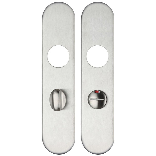 High quality image of the Zoo Hardware - Radius Cover plate for 19 mm and 22mm RTD Lever on Backplate - Bathroom 57mm - Stain Stainless Steel | Sku. zcs33rss | available to order from Trade Door Handles.