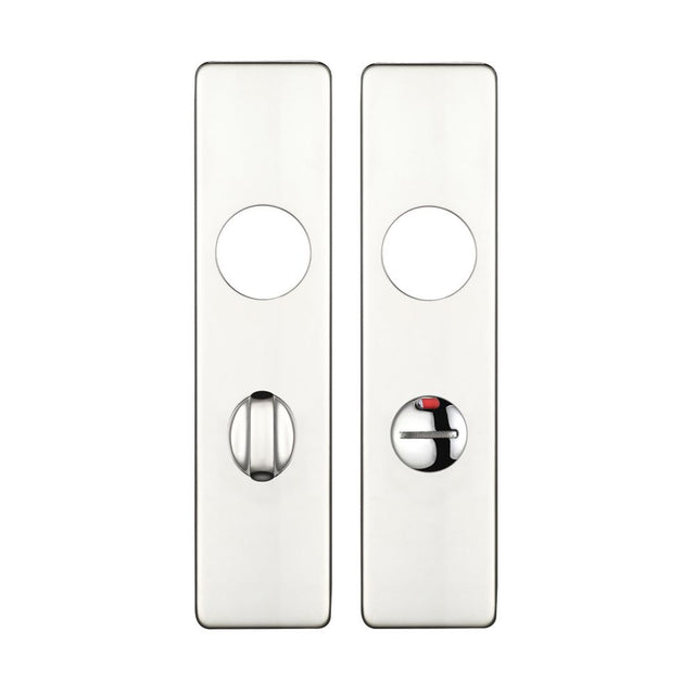 High quality image of the Zoo Hardware - Cover plate for 19 mm RTD Lever on Short Backplate - Bathroom 57mm - 45mm x 180mm - Polished Stainless Steel | Sku. zcs43ps | available to order from Trade Door Handles.