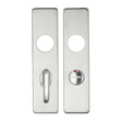 High quality image of the Zoo Hardware - Cover plate for 19 mm RTD Lever on Short Backplate - Bathroom 57mm - 45mm x 180mm - Stain Stainless Steel | Sku. zcs43ss | available to order from Trade Door Handles.