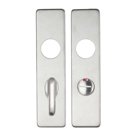 High quality image of the Zoo Hardware - Cover plate for 19 mm RTD Lever on Short Backplate - Bathroom 57mm - 45mm x 180mm - Stain Stainless Steel | Sku. zcs43ss | available to order from Trade Door Handles.