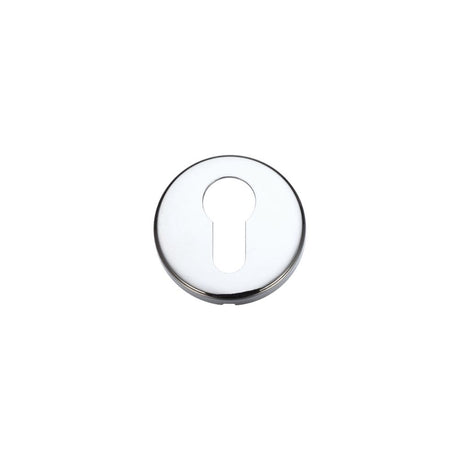 High quality image of the STANZA - Euro Profile Escutcheon 52mm dia - Polished Chrome | Sku. zcz001cp | available to order from Trade Door Handles.