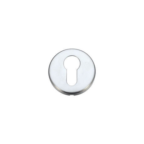High quality image of the STANZA - Euro Profile Escutcheon 52mm dia - Satin Chrome | Sku. zcz001sc | available to order from Trade Door Handles.