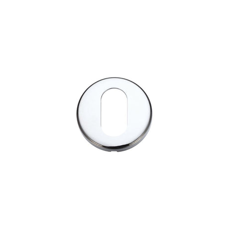 High quality image of the STANZA - Oval Profile Escutcheon 52mm dia - Polished Chrome | Sku. zcz003cp | available to order from Trade Door Handles.