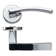 High quality image of the STANZA - Toledo Lever - Push On Rose -115mm x 65mm - Polished Chrome | Sku. zcz030cp | available to order from Trade Door Handles.