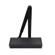 High quality image of the Zoo Hardware - Overhead Door Closer, Power Adjustable Size 2-4 + Matching Finish Armset/Fig 6 Bracket and Semi Radius Cover, Black Finish | Sku. zdc0024a-blk | available to order from Trade Door Handles.