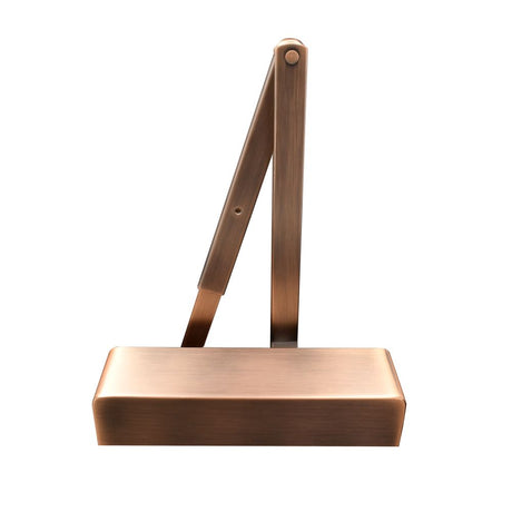 High quality image of the Zoo Hardware - Overhead Door Closer, Power Adjustable Size 2-4 + Matching Finish Armset/Fig 6 Bracket and Semi Radius Cover, Bronze Finish | Sku. ZDC0024A-BZ | available to order from Trade Door Handles.