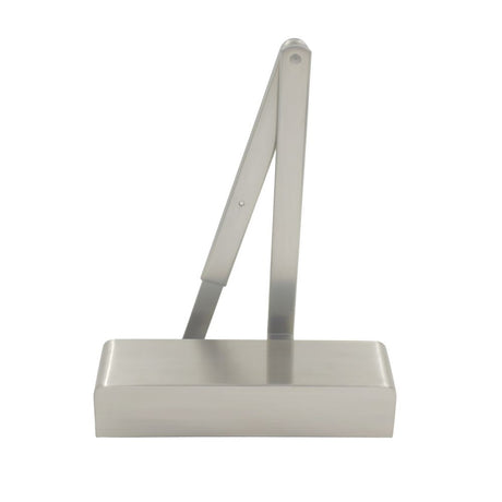 High quality image of the Zoo Hardware - Overhead Door Closer, Power Adjustable Size 2-4 + Matching Armset/Fig 6 Bracket and SS304 Semi Radius Cover, - Stain Stainless Steel | Sku. zdc0024a-sss | available to order from Trade Door Handles.