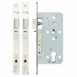 High quality image of the Vier - Din Night latch - 72mm c/c Backset 55mm Radius - Stain Stainless Steel | Sku. zdl7255nlrss | available to order from Trade Door Handles.