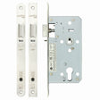 High quality image of the Vier - Din Night latch - 72mm c/c Backset 55mm - Stain Stainless Steel | Sku. zdl7255nlss | available to order from Trade Door Handles.