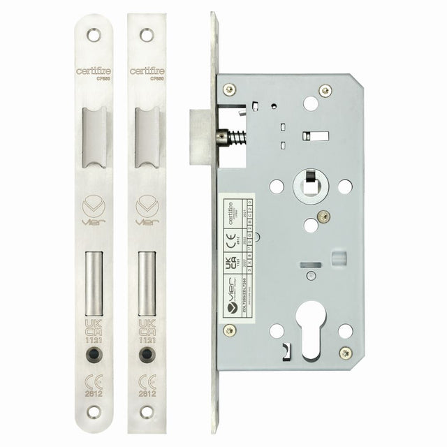 High quality image of the Vier - Din Euro Sashlock - 72mm c/c Backset 55mm - Stain Stainless Steel | Sku. zdl7255ss | available to order from Trade Door Handles.