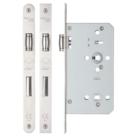 High quality image of the Vier - Din Lift to Lock - 72mm c/c Backset 60mm - Stain Stainless Steel | Sku. zdl7260llss | available to order from Trade Door Handles.