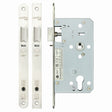 High quality image of the Vier - Din Night latch - 72mm c/c Backset 60mm Radius - Stain Stainless Steel | Sku. zdl7260nlrss | available to order from Trade Door Handles.