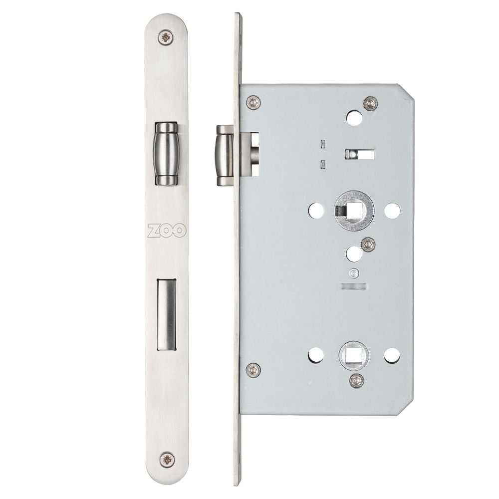 High quality image of the Vier - Din Lift to Lock - 72mm c/c Backset 60mm - Radius - Stain Stainless Steel | Sku. zdl7260rllss | available to order from Trade Door Handles.