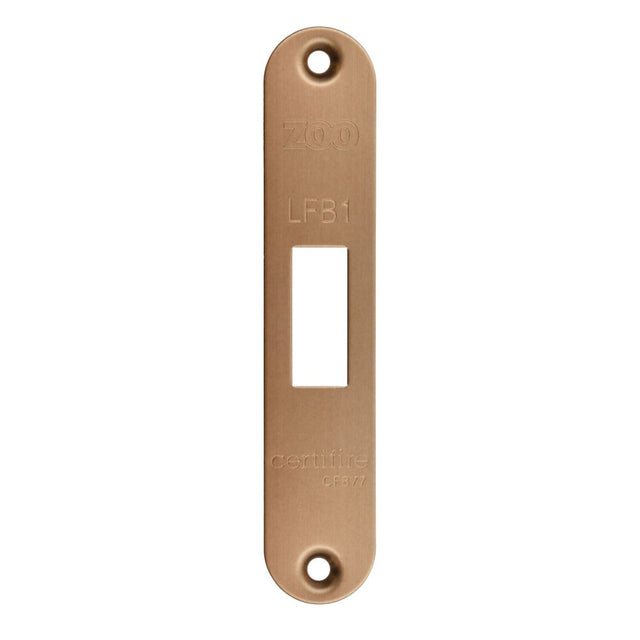 High quality image of the Zoo Hardware - Radius Forend, Strike and Escutcheon Pack t/s ZFB01 Fire Brigade Lock, Bronze Finish | Sku. zfbap01-r-bz | available to order from Trade Door Handles.