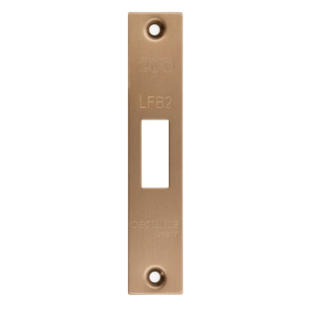 High quality image of the Zoo Hardware - Square Forend, Strike and Escutcheon Pack t/s ZFB02 Fire Brigade Lock, Bronze Finish | Sku. zfbap02-s-bz | available to order from Trade Door Handles.