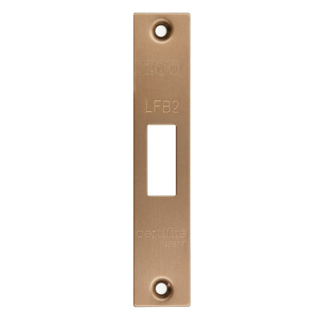 High quality image of the Zoo Hardware - Square Forend, Strike and Escutcheon Pack t/s ZFB02 Fire Brigade Lock, Bronze Finish | Sku. zfbap02-s-bz | available to order from Trade Door Handles.