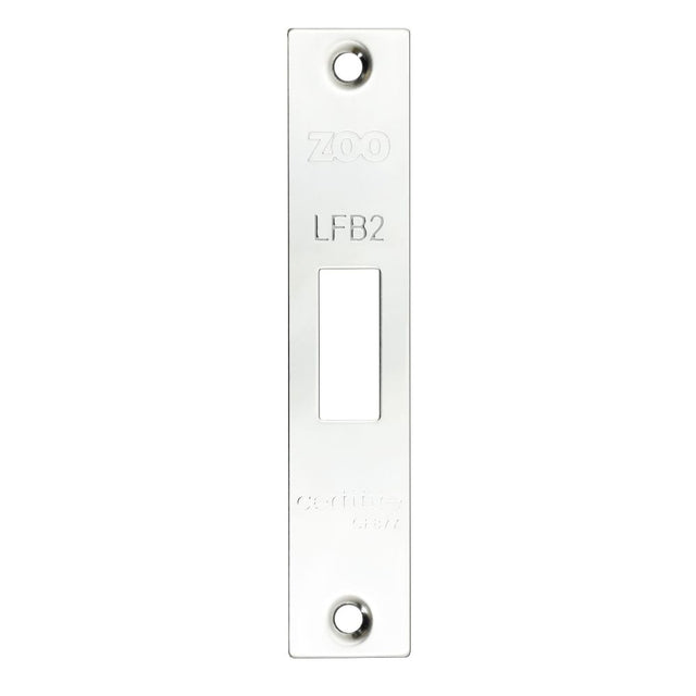 High quality image of the Zoo Hardware - Square Forend, Strike and Escutcheon Pack t/s ZFB02 Fire Brigade Lock, Square, - Polished Stainless Steel | Sku. zfbap02-s-pss | available to order from Trade Door Handles.