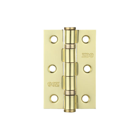 High quality image of the Zoo Hardware - Door Hinge 2 Ball Bearing 3"x2"x2mm - Electro Brass | Sku. zhs32eb | available to order from Trade Door Handles.
