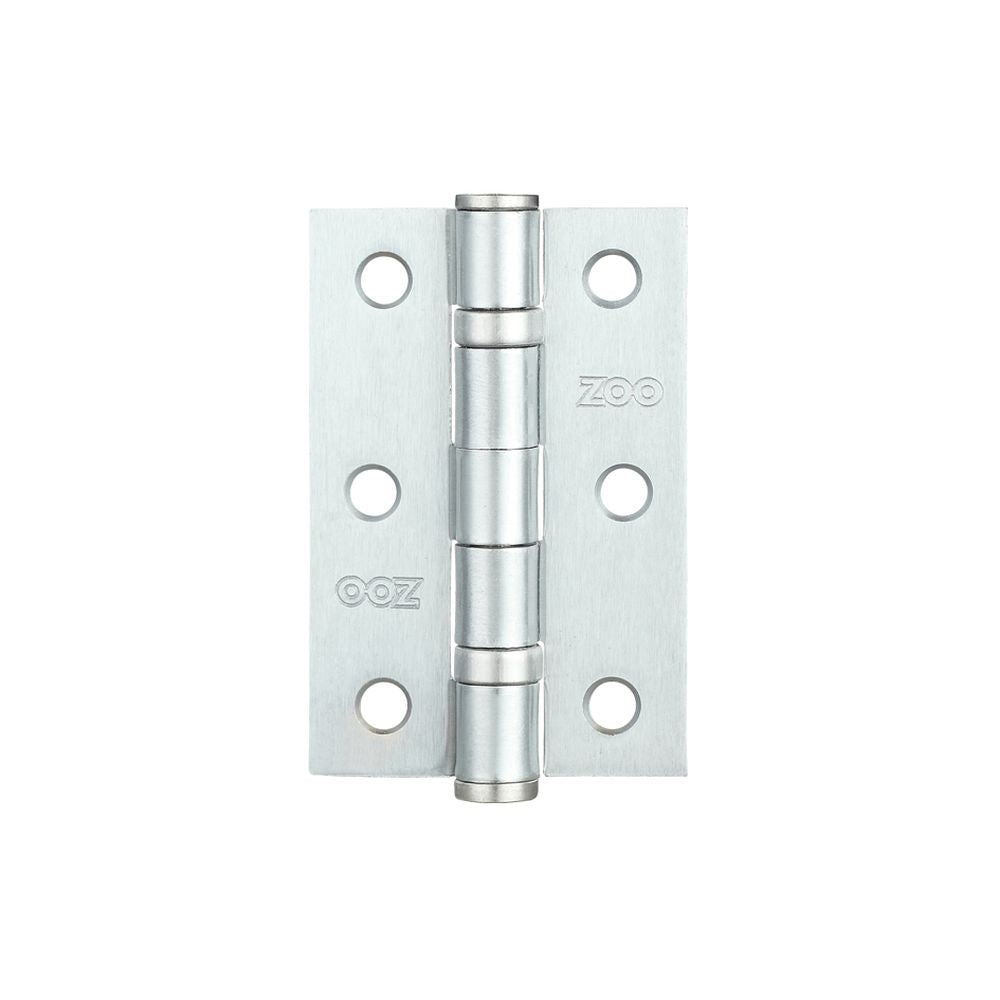 High quality image of the Zoo Hardware - Door Hinge 2 Ball Bearing 3"x2"x2mm - Satin Chrome | Sku. zhs32sc | available to order from Trade Door Handles.