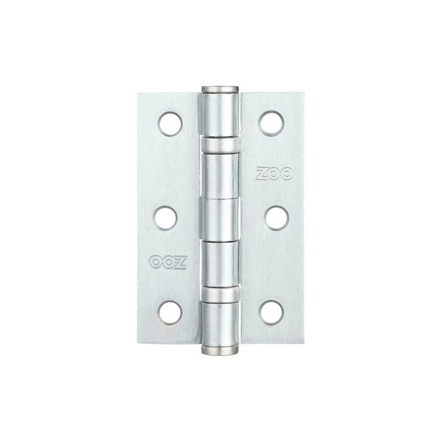High quality image of the Zoo Hardware - Door Hinge 2 Ball Bearing 3"x2"x2mm - Satin Chrome | Sku. zhs32sc | available to order from Trade Door Handles.