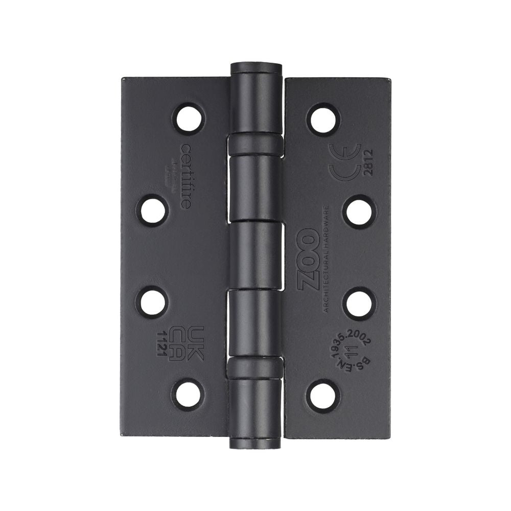High quality image of the Zoo Hardware - Ball Bearing Hinge - Steel 102 x 76 x 3mm - Black | Sku. zhs43pcb | available to order from Trade Door Handles.