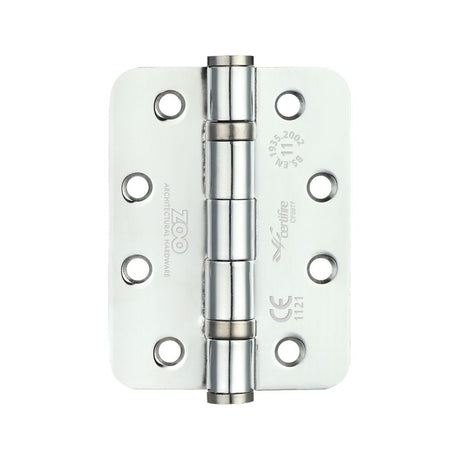 High quality image of the Zoo Hardware - Ball Bearing Hinge - Steel 102 x 76 x 3mm - Radius - Polished Chrome | Sku. zhs43rcp | available to order from Trade Door Handles.