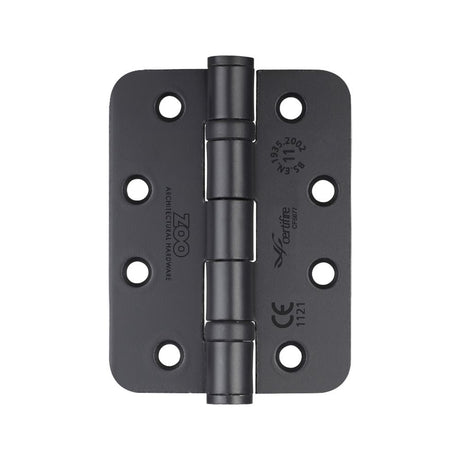 High quality image of the Zoo Hardware - Ball Bearing Hinge - Steel 102 x 76 x 3mm - Radius - Black | Sku. zhs43rpcb | available to order from Trade Door Handles.