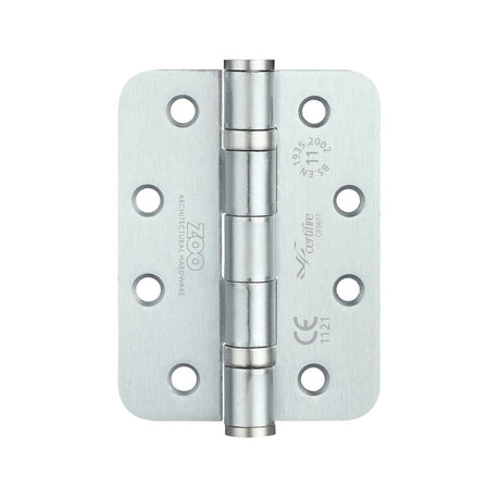 High quality image of the Zoo Hardware - Ball Bearing Hinge - Steel 102 x 76 x 3mm - Radius - Satin Chrome | Sku. zhs43rsc | available to order from Trade Door Handles.