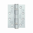 High quality image of the Zoo Hardware - Ball Bearing Hinge - Steel 102 x 76 x 3mm - Satin Chrome | Sku. zhs43sc | available to order from Trade Door Handles.