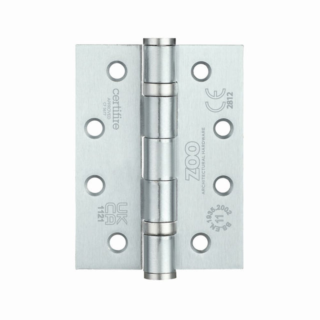 High quality image of the Zoo Hardware - Ball Bearing Hinge - Steel 102 x 76 x 3mm - Satin Chrome | Sku. zhs43sc | available to order from Trade Door Handles.