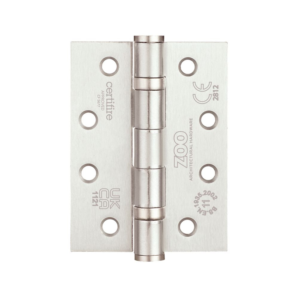 High quality image of the Zoo Hardware - Ball Bearing Hinge - Steel 102 x 76 x 3mm - Satin Nickel | Sku. zhs43sn | available to order from Trade Door Handles.