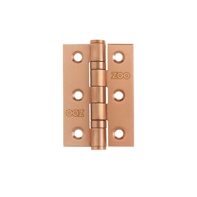 High quality image of the Zoo Hardware - Hinges - Ball Bearing 76mm x 50mm x 2mm Square Corner - PVD Satin Bronze | Sku. zhss232-pvdbz | available to order from Trade Door Handles.