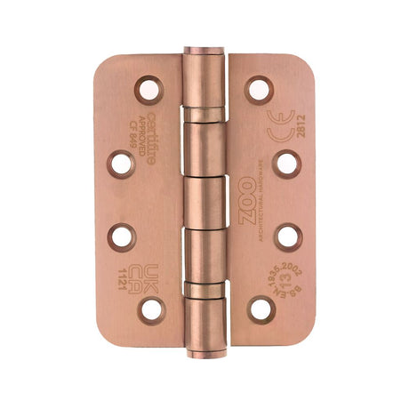 High quality image of the Zoo Hardware - Grade 13 Hinges - Ball Bearing 102mm x 76mm x 3mm Radius Corner - PVD Satin Bronze | Sku. zhss243r-pvdbz | available to order from Trade Door Handles.