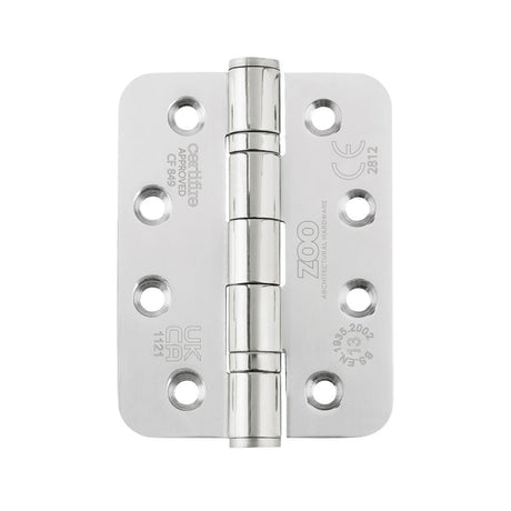 High quality image of the Zoo Hardware - Grade 13 Ball Bearing Hinge Polished Radius - Grade 201 102 x75 x3mm - Polished Stainless Steel | Sku. zhss243rp | available to order from Trade Door Handles.