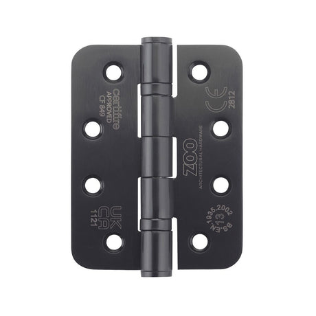 High quality image of the Zoo Hardware - Grade 13 Ball Bearing Hinge Stainless Steel Radius - Grade 201 -102 x 76 x 3mm - Black | Sku. zhss243rpcb | available to order from Trade Door Handles.