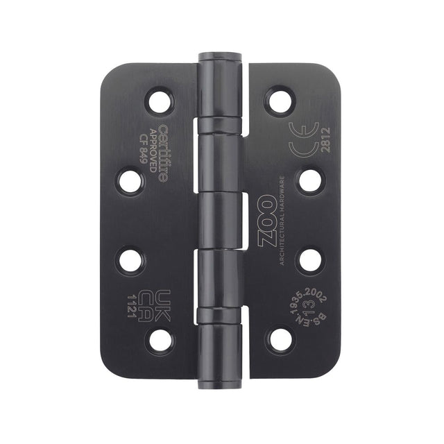 High quality image of the Zoo Hardware - Grade 13 Ball Bearing Hinge Stainless Steel Radius - Grade 201 -102 x 76 x 3mm - Black | Sku. zhss243rpcb | available to order from Trade Door Handles.