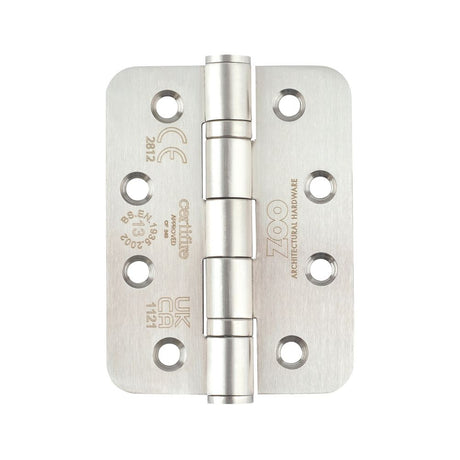 High quality image of the Zoo Hardware - Grade 13 Ball Bearing Hinge Radius - Grade 201 -102 x 76 x 3mm. - Satin Stainless Steel | Sku. zhss243rs | available to order from Trade Door Handles.