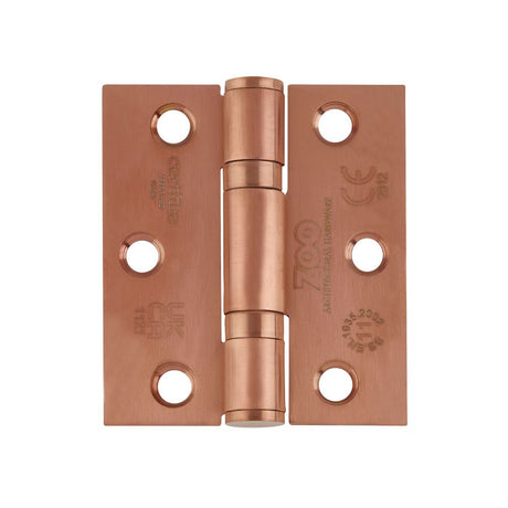 High quality image of the Zoo Hardware - Grade 11 Bearing Hinges - 76mm x 67mm x 2.5mm Square Corner - PVD Satin Bronze | Sku. zhss7667s-pvdbz | available to order from Trade Door Handles.