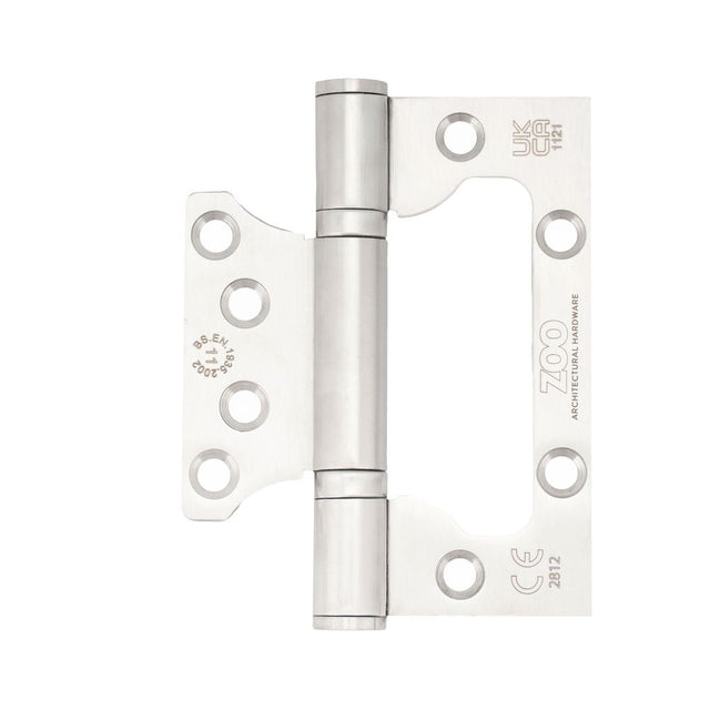 High quality image of the Zoo Hardware - Flush / Interleaf HingeÂ  Pair - CE/UKCA - Grade 11 - Satin Stainless Steel | Sku. zhssfh-243s | available to order from Trade Door Handles.