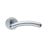 High quality image of Serozzetta - Noxia Lever On Rose - Satin Chrome | Sku. zin3003sc | Trade Door Handles.