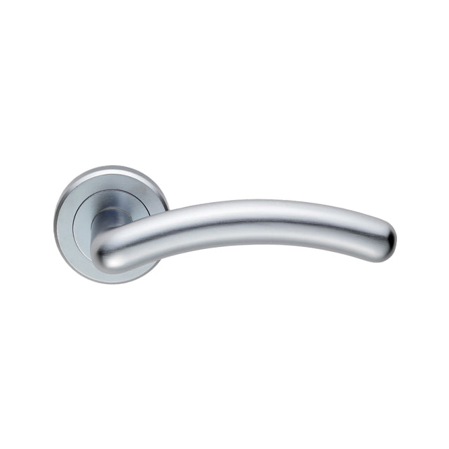 High quality image of Serozzetta - Noxia Lever On Rose - Satin Chrome | Sku. zin3003sc | Trade Door Handles.