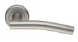 High quality image of Serozzetta - Carolina Lever On Rose - Satin Chrome | Sku. zin3115sc | Trade Door Handles.